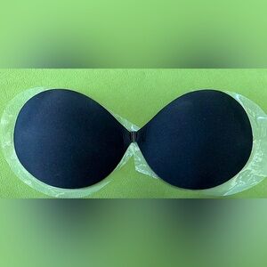 Push up Silicone Black Strapless Bra